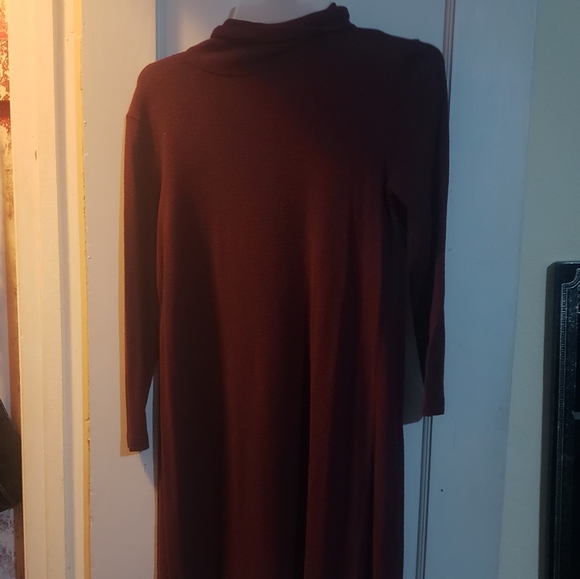 American Eagle Outfitters Dresses & Skirts - mock neck soft burgundy sweater dress